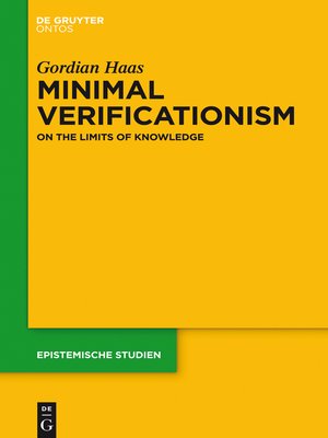 cover image of Minimal Verificationism